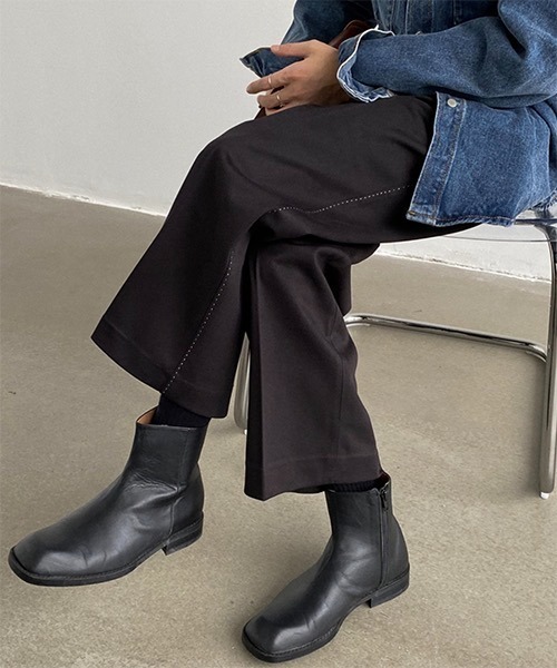 WESTBOY(ウエストボーイ)の「【WB ORIGINALS】Center Pleated Wide Slacks WO21S315PT(スラックス・メンズ・ブラック/ベージュ/ブラウン・M/L/XL)」の10枚目の写真