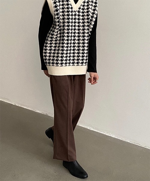WESTBOY(ウエストボーイ)の「【WB ORIGINALS】Center Pleated Wide Slacks WO21S315PT(スラックス・メンズ・ブラック/ベージュ/ブラウン・M/L/XL)」の14枚目の写真