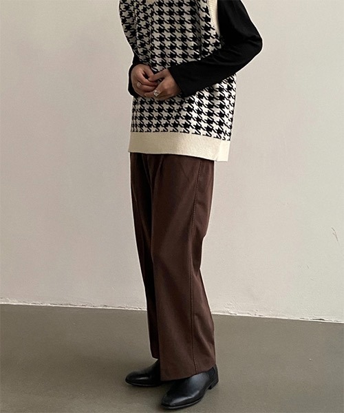 WESTBOY(ウエストボーイ)の「【WB ORIGINALS】Center Pleated Wide Slacks WO21S315PT(スラックス・メンズ・ブラック/ベージュ/ブラウン・M/L/XL)」の17枚目の写真