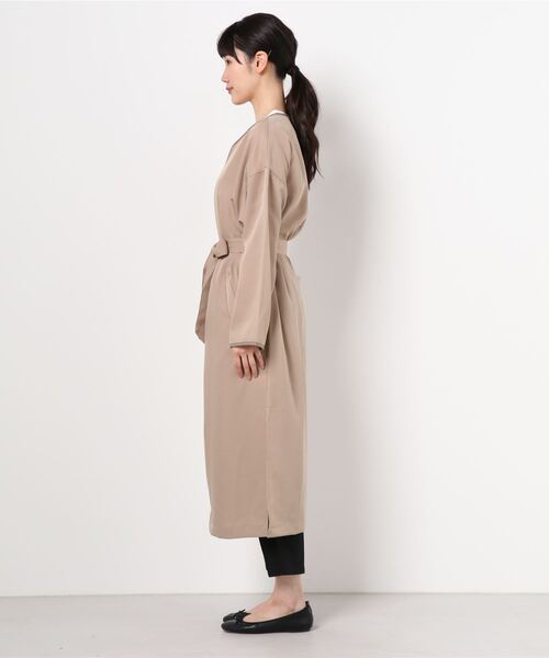 AS KNOW AS PINKY（アズノゥアズピンキー）の「パイピンスリっとコート（トレンチコート・レディース・ライトグリーン/ベージュ/グレー・FREE）」の22枚目の写真