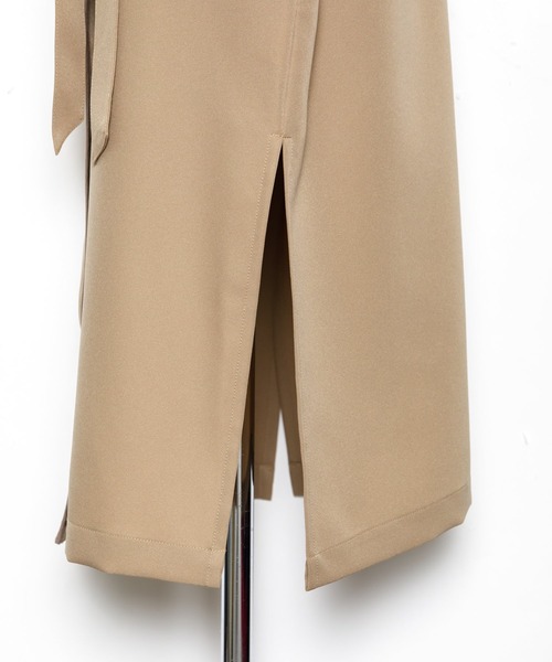 AS KNOW AS PINKY（アズノゥアズピンキー）の「パイピンスリっとコート（トレンチコート・レディース・ライトグリーン/ベージュ/グレー・FREE）」の16枚目の写真