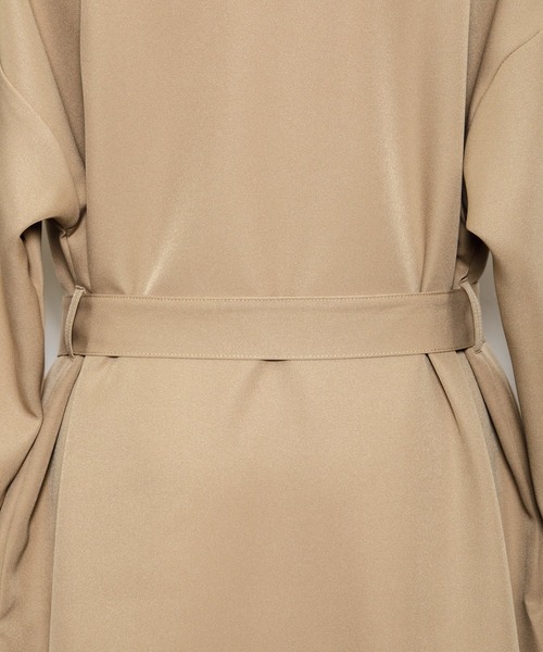 AS KNOW AS PINKY（アズノゥアズピンキー）の「パイピンスリっとコート（トレンチコート・レディース・ライトグリーン/ベージュ/グレー・FREE）」の19枚目の写真