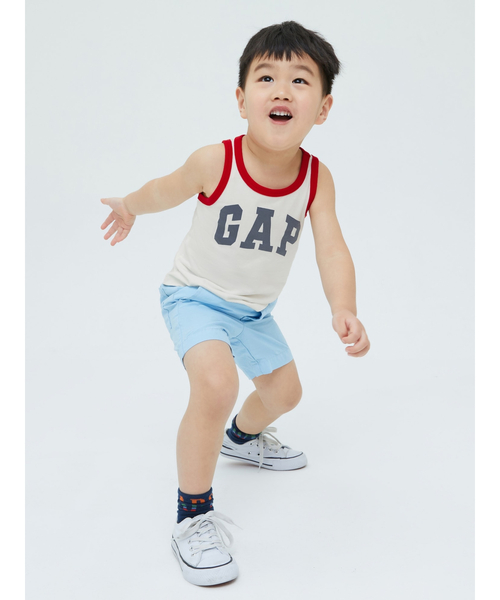 GAP(ギャップ)の「コットン ロゴ コントラストカラー タンクトップ(タンクトップ・キッズ・ブルー/ホワイト・3 YRS/18-24M/12-18M/5 YRS/4 YRS/2 YRS)」の2枚目の写真