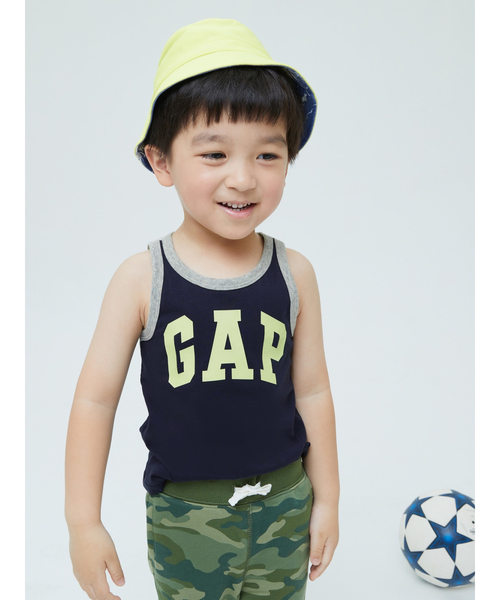 GAP(ギャップ)の「コットン ロゴ コントラストカラー タンクトップ(タンクトップ・キッズ・ブルー/ホワイト・3 YRS/18-24M/12-18M/5 YRS/4 YRS/2 YRS)」の1枚目の写真
