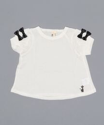 袖リボン　半袖Tシャツ