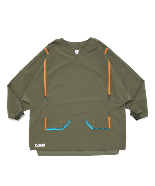 SIVA（シヴァ）の「SIVA シヴァ / DOLMAN SEAM-LINE WIDE L-SLEEVE ドルマンスリーブシームラインワイドロンT ビッグシルエット / 21C-S-02-01（Tシャツ/カットソー・メンズ・ブラック/カーキ・2/3）」の5枚目の写真