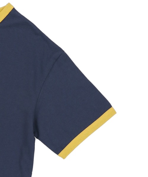 SPINNS（スピンズ）の「NICOバックプリント リンガーTシャツ（Tシャツ/カットソー・レディース・ホワイト/ネイビー/イエロー・ONESIZE）」の21枚目の写真