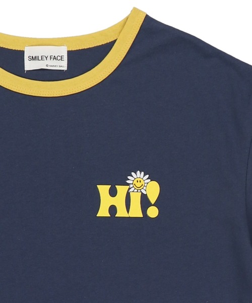 SPINNS（スピンズ）の「NICOバックプリント リンガーTシャツ（Tシャツ/カットソー・レディース・ホワイト/ネイビー/イエロー・ONESIZE）」の19枚目の写真