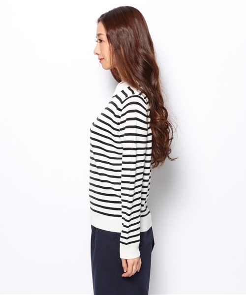 DISCOAT（ディスコート）の「【Discoat】アンチピリングハイネックプルオーバー#（ニット/セーター・レディース・オフホワイト/ブラック/ブラック系その他・ﾌﾘ-）」の7枚目の写真