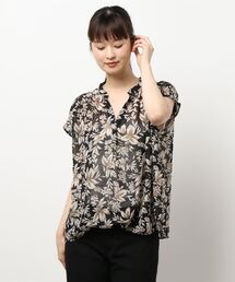 YECCA VECCA | ・ボタニカル柄スキッパーブラウス＊(シャツ/ブラウス)