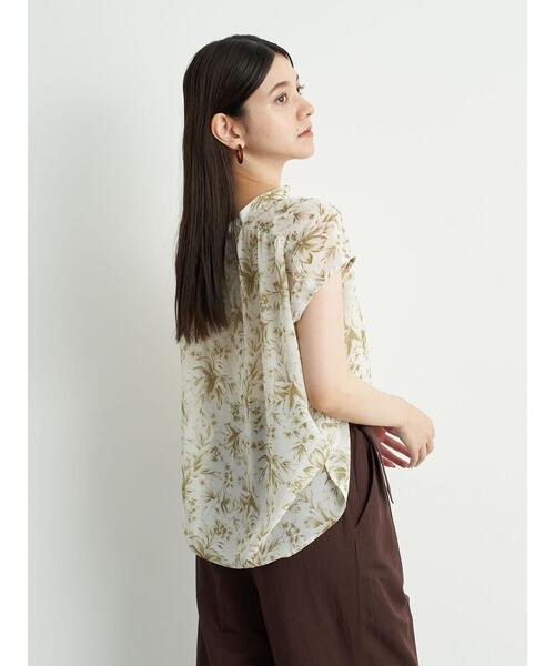 YECCA VECCA（イェッカヴェッカ）の「・ボタニカル柄スキッパーブラウス＊（シャツ/ブラウス・レディース・ブラック/カーキ/パープル・FREE）」の20枚目の写真