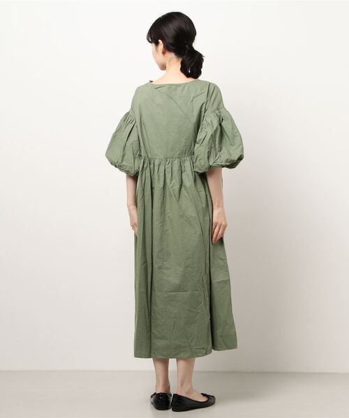 coca（coca）（コカ）の「袖バルーンナチュラルワンピース（ワンピース・レディース・カーキ/ブラック/オレンジ・ONE SIZE）」の5枚目の写真