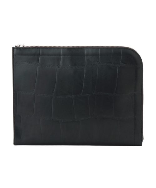 aniary（アニアリ）の「aniary / クロコ型押し クラッチバッグ（08-08000）（クラッチバッグ・メンズ・ブラック/ダークブラウン/レッド/ネイビー・ONE SIZE）」の6枚目の写真