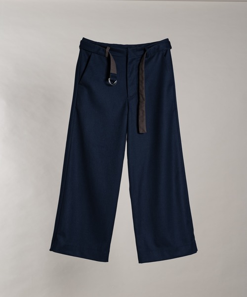 DOOPZ（ドープス）の「BELTED WIDE STRAIGHT TROUSERS/ベルテッドワイドストレートパンツ（スラックス・メンズ・ブラック/ベージュ/ネイビー・SMALL/MEDIUM/LARGE）」の3枚目の写真