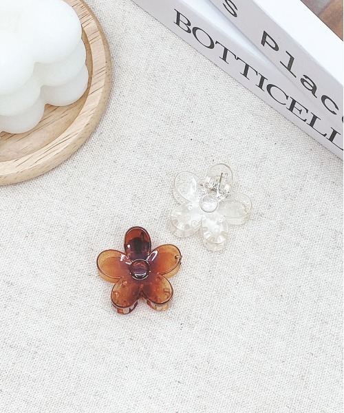 apres jour×ARIAZ】クリアフラワークリップセット（バレッタ