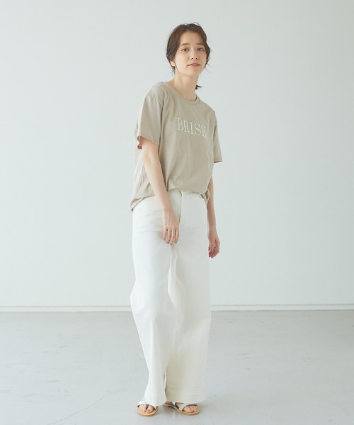 Abahouse Devinette（ドゥヴィネット）の「【BRAHMIN】ワイドデニムパンツ（デニムパンツ・レディース・ライトグレー/オフホワイト・38/36）」の13枚目の写真