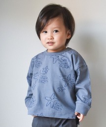 お星さま総柄長袖Tシャツ■80~140cm
