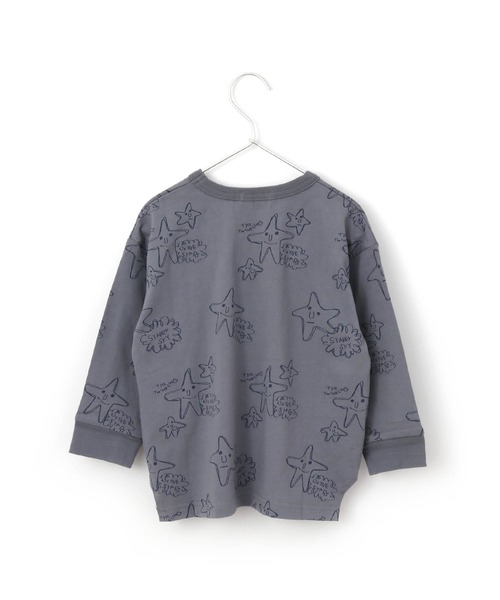 MAKE YOUR DAY（メイクユアデイ）の「お星さま総柄長袖Tシャツ■80～140cm（Tシャツ/カットソー・キッズ・グレー/アイボリー・90/100/110/120/80/130/140）」の10枚目の写真