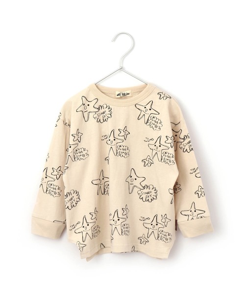 MAKE YOUR DAY（メイクユアデイ）の「お星さま総柄長袖Tシャツ■80～140cm（Tシャツ/カットソー・キッズ・グレー/アイボリー・90/100/110/120/80/130/140）」の11枚目の写真