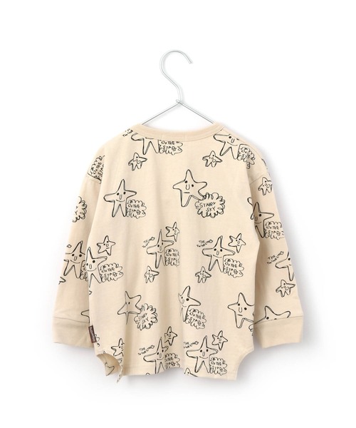 MAKE YOUR DAY（メイクユアデイ）の「お星さま総柄長袖Tシャツ■80～140cm（Tシャツ/カットソー・キッズ・グレー/アイボリー・90/100/110/120/80/130/140）」の13枚目の写真