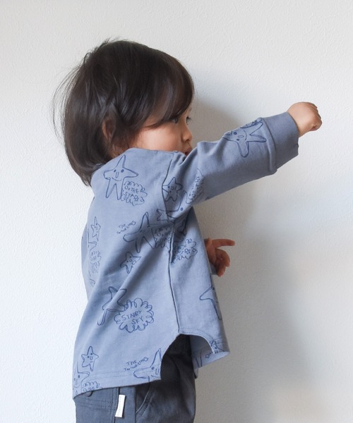 MAKE YOUR DAY（メイクユアデイ）の「お星さま総柄長袖Tシャツ■80～140cm（Tシャツ/カットソー・キッズ・グレー/アイボリー・90/100/110/120/80/130/140）」の21枚目の写真