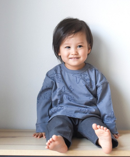 MAKE YOUR DAY（メイクユアデイ）の「お星さま総柄長袖Tシャツ■80～140cm（Tシャツ/カットソー・キッズ・グレー/アイボリー・90/100/110/120/80/130/140）」の20枚目の写真