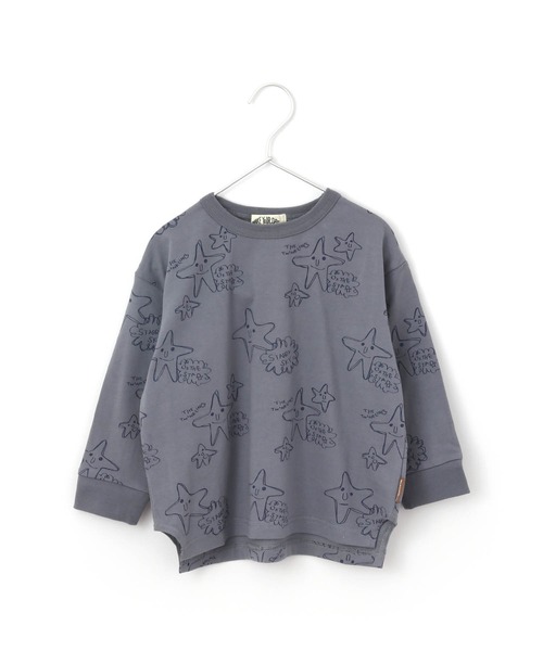 MAKE YOUR DAY（メイクユアデイ）の「お星さま総柄長袖Tシャツ■80～140cm（Tシャツ/カットソー・キッズ・グレー/アイボリー・90/100/110/120/80/130/140）」の18枚目の写真