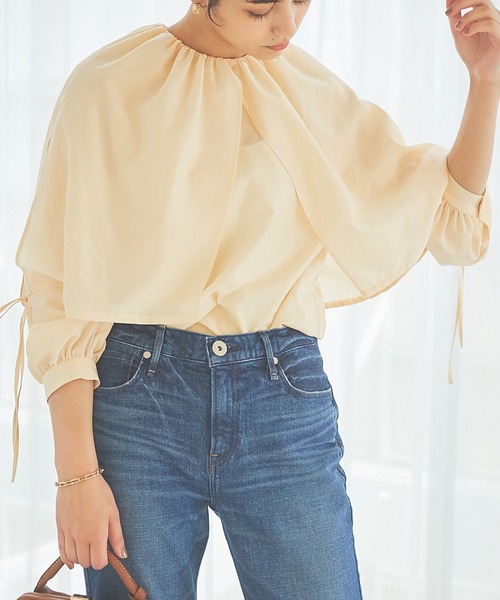 Rouge vif（ルージュヴィフ）の「大衿ブラウス（シャツ/ブラウス・レディース・ホワイト/アイボリー/ブラック・フリー）」の2枚目の写真