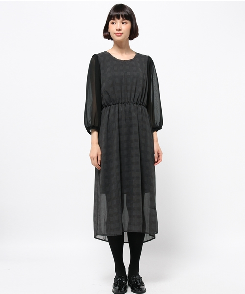 Kastane(カスタネ)の「【Kastane】シフォンロングワンピース(ワンピース・レディース・ブラック/その他/チャコールグレー/ベージュ/ホワイト・FREE)」の8枚目の写真