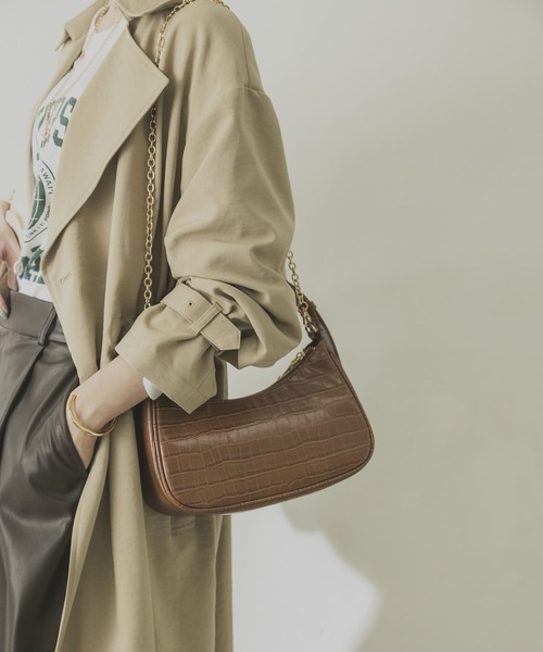 URBAN RESEARCH（アーバンリサーチ）の「【撥水加工付き】ウエストドロストトレンチコート（トレンチコート・レディース・ベージュ/オレンジ系その他/チャコールグレー・FREE）」の11枚目の写真