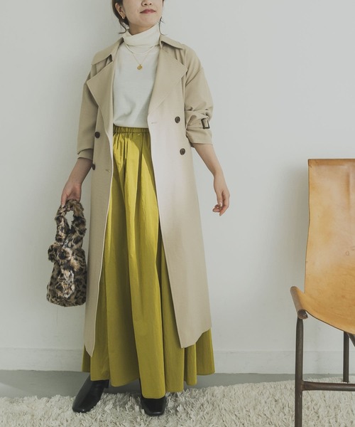 URBAN RESEARCH（アーバンリサーチ）の「【撥水加工付き】ウエストドロストトレンチコート（トレンチコート・レディース・ベージュ/オレンジ系その他/チャコールグレー・FREE）」の20枚目の写真