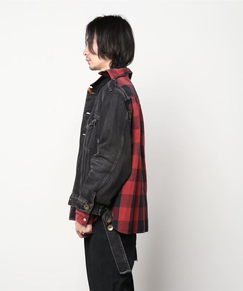 Maison MIHARA YASUHIRO シャツコンバインドデニムジャケット｜Maison