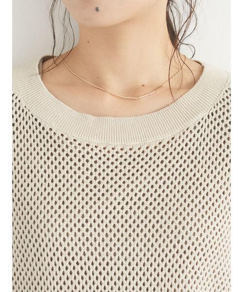 Green Parks(グリーンパークス)の「メッシュニットベスト*(ベスト・レディース・ブラック/モカ/ライトベージュ・FREE)」の12枚目の写真