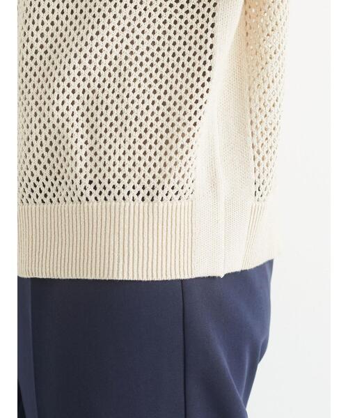 Green Parks(グリーンパークス)の「メッシュニットベスト*(ベスト・レディース・ブラック/モカ/ライトベージュ・FREE)」の14枚目の写真