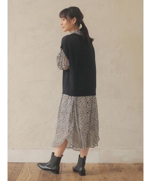 Green Parks(グリーンパークス)の「メッシュニットベスト*(ベスト・レディース・ブラック/モカ/ライトベージュ・FREE)」の16枚目の写真