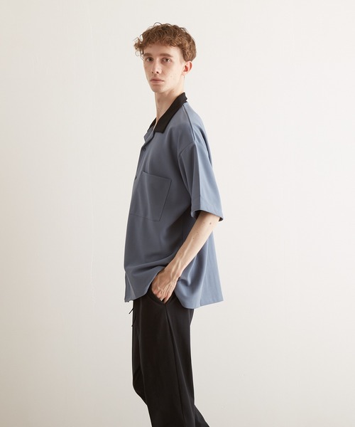 TONE SELECT WEAR(トーンセレクトウェア)の「【TONE BY AS】梨地オープンシャツ(BL)(シャツ/ブラウス・メンズ・ブラック/ブルー/グレイッシュベージュ・LARGE/MEDIUM)」の20枚目の写真