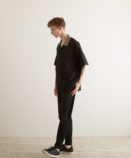 TONE SELECT WEAR(トーンセレクトウェア)の「【TONE BY AS】梨地オープンシャツ(BL)(シャツ/ブラウス・メンズ・ブラック/ブルー/グレイッシュベージュ・LARGE/MEDIUM)」の5枚目の写真