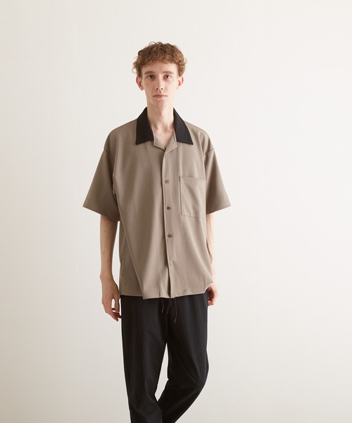 TONE SELECT WEAR(トーンセレクトウェア)の「【TONE BY AS】梨地オープンシャツ(BL)(シャツ/ブラウス・メンズ・ブラック/ブルー/グレイッシュベージュ・LARGE/MEDIUM)」の9枚目の写真