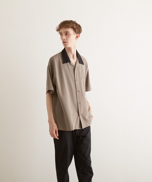 TONE SELECT WEAR(トーンセレクトウェア)の「【TONE BY AS】梨地オープンシャツ(BL)(シャツ/ブラウス・メンズ・ブラック/ブルー/グレイッシュベージュ・LARGE/MEDIUM)」の11枚目の写真