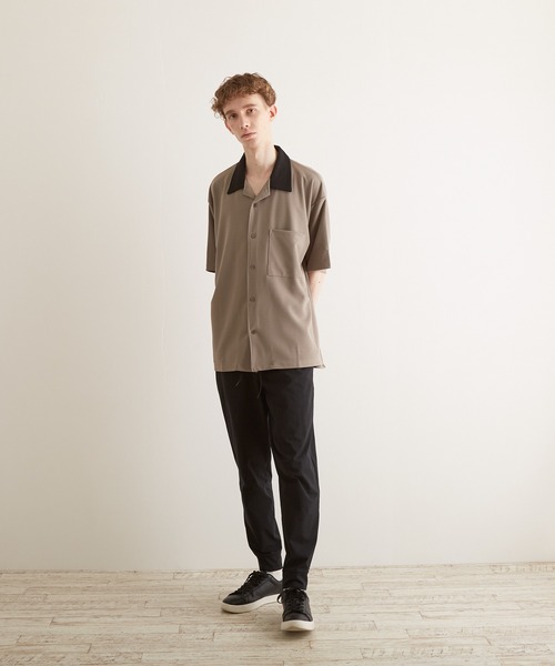 TONE SELECT WEAR(トーンセレクトウェア)の「【TONE BY AS】梨地オープンシャツ(BL)(シャツ/ブラウス・メンズ・ブラック/ブルー/グレイッシュベージュ・LARGE/MEDIUM)」の12枚目の写真