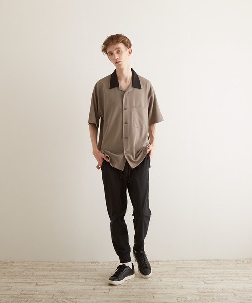 TONE SELECT WEAR(トーンセレクトウェア)の「【TONE BY AS】梨地オープンシャツ(BL)(シャツ/ブラウス・メンズ・ブラック/ブルー/グレイッシュベージュ・LARGE/MEDIUM)」の14枚目の写真
