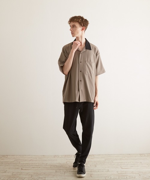 TONE SELECT WEAR(トーンセレクトウェア)の「【TONE BY AS】梨地オープンシャツ(BL)(シャツ/ブラウス・メンズ・ブラック/ブルー/グレイッシュベージュ・LARGE/MEDIUM)」の15枚目の写真
