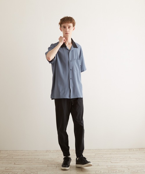 TONE SELECT WEAR(トーンセレクトウェア)の「【TONE BY AS】梨地オープンシャツ(BL)(シャツ/ブラウス・メンズ・ブラック/ブルー/グレイッシュベージュ・LARGE/MEDIUM)」の16枚目の写真