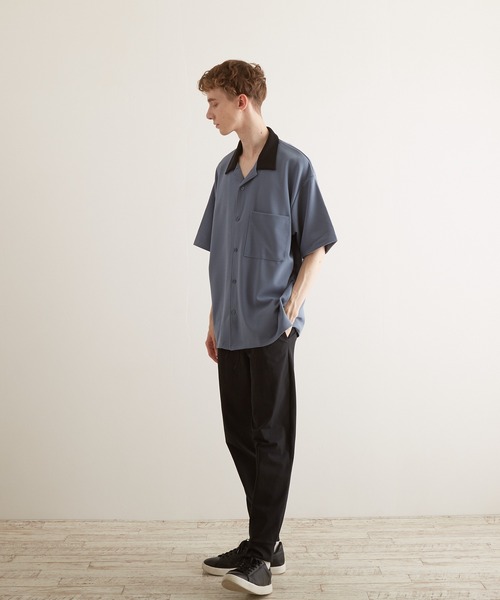 TONE SELECT WEAR(トーンセレクトウェア)の「【TONE BY AS】梨地オープンシャツ(BL)(シャツ/ブラウス・メンズ・ブラック/ブルー/グレイッシュベージュ・LARGE/MEDIUM)」の17枚目の写真