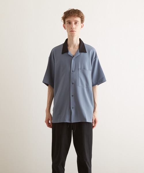 TONE SELECT WEAR(トーンセレクトウェア)の「【TONE BY AS】梨地オープンシャツ(BL)(シャツ/ブラウス・メンズ・ブラック/ブルー/グレイッシュベージュ・LARGE/MEDIUM)」の19枚目の写真