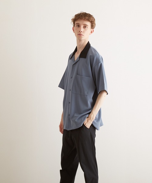 TONE SELECT WEAR(トーンセレクトウェア)の「【TONE BY AS】梨地オープンシャツ(BL)(シャツ/ブラウス・メンズ・ブラック/ブルー/グレイッシュベージュ・LARGE/MEDIUM)」の21枚目の写真