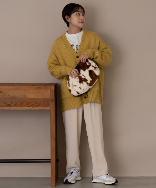 Auntie Rosa Holiday(アンティローザホリデー)の「ローゲージカラーニットカーディガン(カーディガン/ボレロ・レディース・ブラウン/グレー/イエロー/オレンジ・FREE)」の18枚目の写真