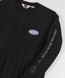 【BEN DAVIS/ベンデイビス】 バックプリントオーバルロゴ 袖プリント ロンT