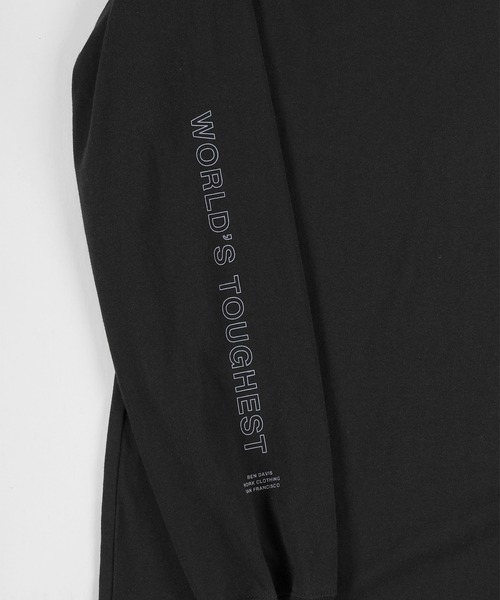 BEN DAVIS(ベンデイビス)の「【BEN DAVIS/ベンデイビス】 バックプリントオーバルロゴ 袖プリント ロンT(Tシャツ/カットソー・メンズ・ホワイト/ブラック/オリーブ・M/L/XL)」の16枚目の写真
