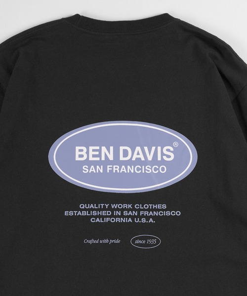 BEN DAVIS(ベンデイビス)の「【BEN DAVIS/ベンデイビス】 バックプリントオーバルロゴ 袖プリント ロンT(Tシャツ/カットソー・メンズ・ホワイト/ブラック/オリーブ・M/L/XL)」の18枚目の写真